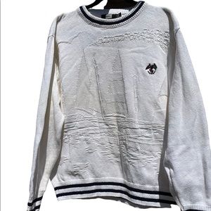 Vintage expressions cotton knit sweater made in USA grandpa baggy oversized